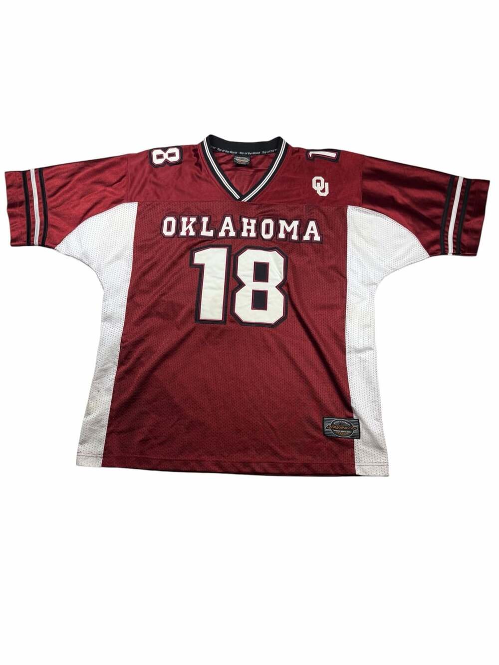 Vintage Y2K Oklahoma Sooners #18 Playmaker Football Jersey Mens L NCAA OU